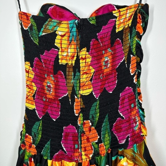 Vintage Positively‎ Ellyn Colourful Floral Strapless Dress with Rosette Size 10 - Picture 5 of 9